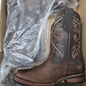 New Brown Leather Cowboy Boots